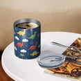 thumbnail image 3 of 12oz Coffee Tumblers DarkBlue Dinosaurs Clouds Pattern Stainless Steel Vacuum Insulated Travel Tumbler Coffee Cups Mug with Lid and Straw with Cleaning Brush for Cold & Hot Drinks, 3 of 5