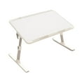 thumbnail image 2 of Mesa de cama para portátil, soporte ergonómico para portátil, multifuncional, escritorio portátil de pie, altura y ángulo ajustables para trabajar en blanco, 2 of 9