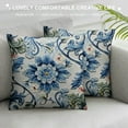 thumbnail image 3 of Creowell Blue and White Chinoiserie Pillow Covers, Blue Chinoiserie Pillows Decorative Throw Pillows Cover, Blue and White Porcelain Chinoiserie Living Room Home Decor,Multi-Size, 3 of 5