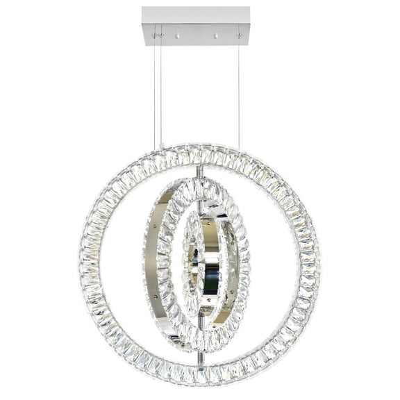 CWI Lighting Celina Contemporary Metal LED Chandelier in Chrome