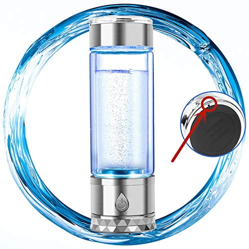 N.P Hydrogen Water Bottle Generator With Dual Chamber,Pem And Spe Technology,Up To 1700Ppb,Portable Hydrogen Water Maker,Hydrogen Water Machine,New Technology Glass (A)