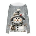 thumbnail image 4 of Womens Coats Christmas Printed Hooded Long Sleeved Loose Oversized Casual Sweatshirt,Coats for Women Multicolor S, 4 of 5