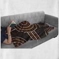 thumbnail image 6 of Tribal Soft Flannel Fleece Blanket, Traditional Aboriginal Pattern Pebble Stone Inspired Dots and Circular Tile Motifs, Cozy Plush for Indoor and Outdoor Use, 50" x 70", Multicolor, by Ambesonne, 6 of 6