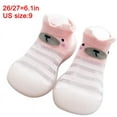 thumbnail image 6 of LNKOO Baby Boy Girls Toddlers Socks Shoes Rubber Sole Non-Skid Indoor Floor Slipper Breathable Warm Soft Fur Inner Shoes Socks Baby Toddler Sock Shoes with Soft Soles(Pink26/27), 6 of 7