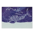thumbnail image 1 of Whale Cutting Board, Watercolor Whale with Floral Flower Hearts Details Marine Celebration Art Print, Decorative Tempered Glass Cutting and Serving Board, Small Size, Purple White, by Ambesonne, 1 of 1