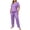 Purple, variant on Musefolio Womens Plus Size Pajama Set with Star Print Comfy and Stylish Sleepwear 1X-5X