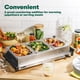 thumbnail image 5 of BELLA Servidor de buffet eléctrico triple de 3 x 1,5 cuartos, bandeja para calentar alimentos y olla de cocción lenta, estación de servicio calentada de acero inoxidable cepillado para fiestas y cater, 5 of 5
