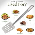thumbnail image 5 of Alpine Cuisine Professional Cookware Stainless Steel Slotted Spatula - Thin Slotted Spatula Heat Resistant for Cooking, Frying, Grilling & Flipping Fish Meat Eggs - Easy to Clean, 5 of 7