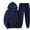 Navy, variant on Men's and Women's 2 Piece Outfits Hoodie Jogger Tracksuit Long Sleeve Pullover Hoodies Sweatshirt and Sweatpants Fall Winter Sport Suit Burgundy