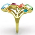 thumbnail image 4 of TK1729 - IP Gold(Ion Plating) Stainless Steel Ring with Top Grade Crystal  in Multi Color Size 7, 4 of 4