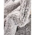 thumbnail image 4 of Unique Loom Hygge Shag Collection Area Rug - Positive (8' Square Light Gray/Gray), 4 of 7
