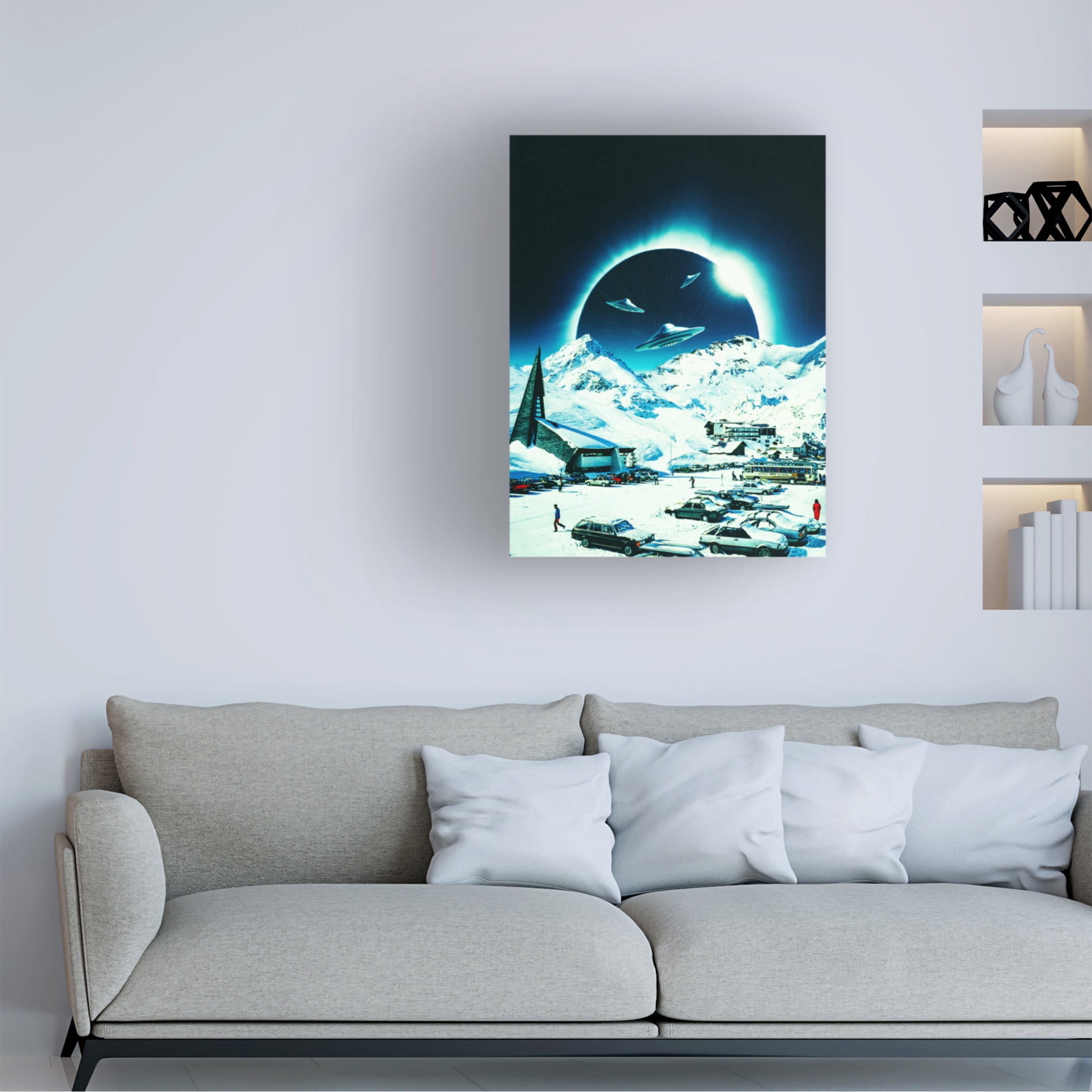 Trademark Fine Art Taudalpoi Winter Eclipse Canvas Wall Art