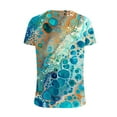 thumbnail image 5 of QLEICOM Women Floral Print T-Shirts, Women's Summer Short Sleeve Tunic Tops, Plus Size Trendy V Neck Graphic Tees Shirt, Casual Comfy Blouses T-Shirts Pullover Tees S-2XL, Gifts for Mom, 5 of 5