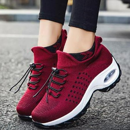 

KaLI_store Platform Sneakers For Women Women s Brisk Energy Leisure Sneakers- Supportive Walking Shoes That Include Three-Zone Comfort with Orthotic Insole Arch Support Active Sneakers