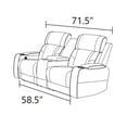 thumbnail image 6 of Power Recliner Loveseat Chair Set, Leather 2 Seater Recliner Sofa Couch, Adjustable Power Reclining Sofa Chair for Living Room, Beige, 6 of 6