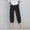 A01_Black, variant on ylioge Women's Summer Trousers Pockets Linen Capri Solid Color Straight Pants Comfy Cruise Relaxed Fit High Waist Capis Pantalones