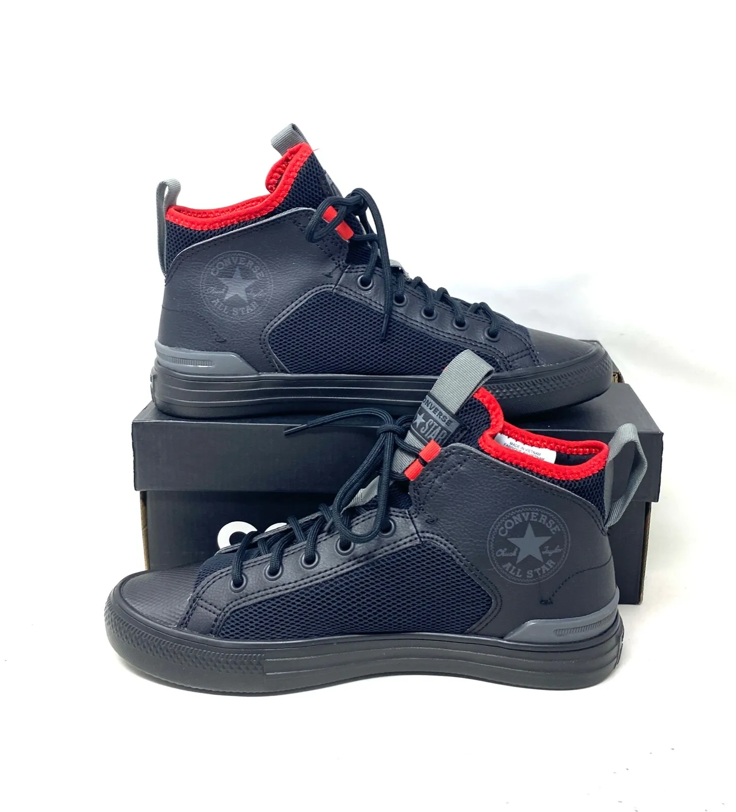 Converse Ultra Future Sport Mid Top Leather Mesh Black Red Shoes A01426C Walmart