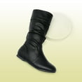 thumbnail image 5 of BURUDANI Girl's Kid's Cute Zipper Flat Heel Mid Calf Boot Shoes BLVD-K BLACK/PU Size 9, 5 of 5