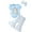 Blue rabbit, variant on WIBACKER 0-18M Newborn Baby Girl Easter Outfits Short Sleeve Shirts with Rabbit Bunny Flared Bell Bottom Pants Set