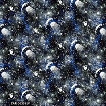 Stylish Fabric 44 in 100% Cotton Conversational Quilting Fabric, 1 Yard, Blue
