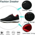 thumbnail image 2 of Mens Fashion Sneakers Casual Outdoor Comfortable Non-Slip Breathable Walking Running Lace-up Travling Simple Shoes Black 9.5 US, 2 of 7