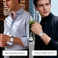 thumbnail image 7 of SKMEI Men's Casual Leather Watch Big Face Watch for Men，Fashion Business Dress Analog Quartz Waterproof Wrist Watch, 7 of 7