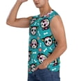 thumbnail image 3 of Kdxio Skull Cat for Men's Muscle T-shirt,Sleeveless for Workout Running Athletic Gym Lounge Casual, 3 of 7