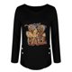 thumbnail image 4 of Blusa superior informal con estampado de flores y cuello redondo de manga larga a la moda sexy para mujer Pompotops  FGAJ5560, 4 of 5