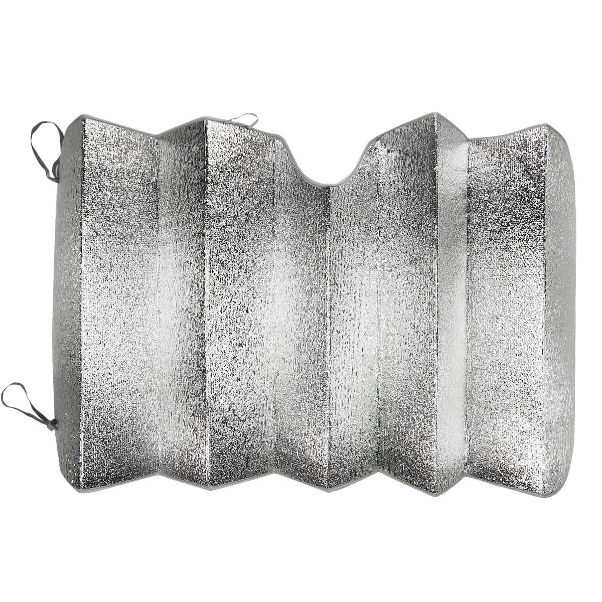 Auto Drive Silver Reflective Accordion Sunshade, 63" x 28.5", Universal Fit