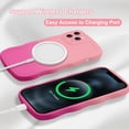 thumbnail image 5 of Design for iPhone 12 Pro Max 6.7" Wavy Edge Case, Cute Gradient Color Curly Wave Frame Design for Women Girls, Soft TPU Rubber Full-Body Shockproof Bumper Protection Phone Case, Pink Rose Red, 5 of 13