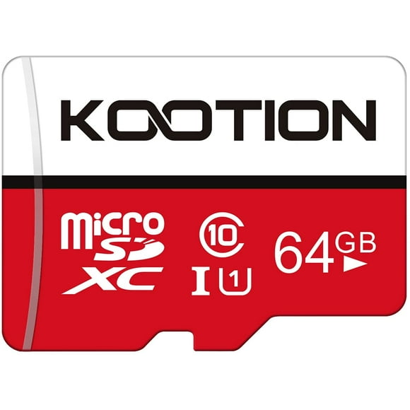 KOOTION 64GB Carte Micro SD Classe 10 Carte UHS-1 Carte Mémoire MicroSDXC, U1, C10, Carte Haute Vitesse 64GB TF