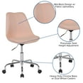 thumbnail image 6 of Emma + Oliver Mid-Back Pink Fabric Pneumatic Lift Task Office Chair with Chrome Base, 6 of 13