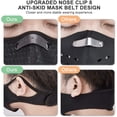 thumbnail image 3 of 4 máscaras antipolvo deportivas + 12 filtros de carbón activado, actividades al aire libre reutilizables y transpirables, carpintería, siega y carrera, ciclismo negro JAMW Sencillez, 3 of 5