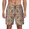 thumbnail image 2 of Picia Fashion Tatreez1 pattern Mens Swim Trunks with Compression Liner Stretch Beach Shorts Quick Dry with Zipper Pockets No-Chafing Board Shorts-X-Large, 2 of 9