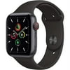 Restored Apple Watch SE (GPS/LTE, 40mm) Space Gray Case + Black Sport Band (Refurbished)
