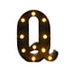 thumbnail image 1 of Letrero con letras del alfabeto iluminado, marquesina iluminada, decoración para exteriores, aniversario, dormitorio, cumpleaños, cafetería, , Q Tamaño: 681 x 858 x 157 pulgadas, 1 of 8