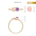 thumbnail image 4 of ANGARA Natural Solitaire Amethyst Infinity Knot Ring in 14K Rose Gold for Women (Size-4mm) | February Birthstone, Birthday, Anniversary, Jewelry Gift for Women | Natural Amethyst Ring, 4 of 9