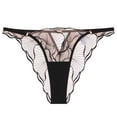 thumbnail image 5 of Xucatan Women's Low Rise Mesh Floral Embroidered Panties, Sheer See Through Ladies Underwear, Stretchy Hip Lifting Elastic Briefs, Breathable Feminine Thongs, Casual Cozy Daily Panties Gift, 5 of 9
