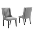 thumbnail image 3 of Modway Renew Parsons Performance Velvet Dining Side Chairs - Set of 2 in Navy, 3 of 9