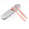 thumbnail image 2 of 2pcs/set Stainless Steel Tongue Scraper Handheld Oral Care Healthy Cleaning Tool, 2 of 8
