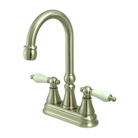 UPC 663370116896 product image for Kingston Brass KS2498PL Two Handle 4 inch Centerset Bar Faucet without Pop-Up Ro | upcitemdb.com
