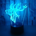 thumbnail image 3 of YSITIAN 3D LED Optical Illusion Acrylic Night Light with Remote & Smart Touch 7 Colors Changing（deer head） YT-13922, 3 of 7