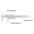 thumbnail image 4 of Uxcell 10pcs Mini Calibrador Vernier de Plástico 100mm Escala Simple Regla de Medición, Blanco, 4 of 6