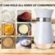 thumbnail image 4 of Juego de 2 especieros de vidrio rellenables con tapas de acero inoxidable y soporte organizador | Botellas para condimentos de cocina, camping y autocaravanas para sal, pimienta y hierbas, 4 of 6