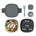 thumbnail image 6 of (2 pack) Bentgo Glass All-in-One Salad Container - Dark Gray, 6 of 9