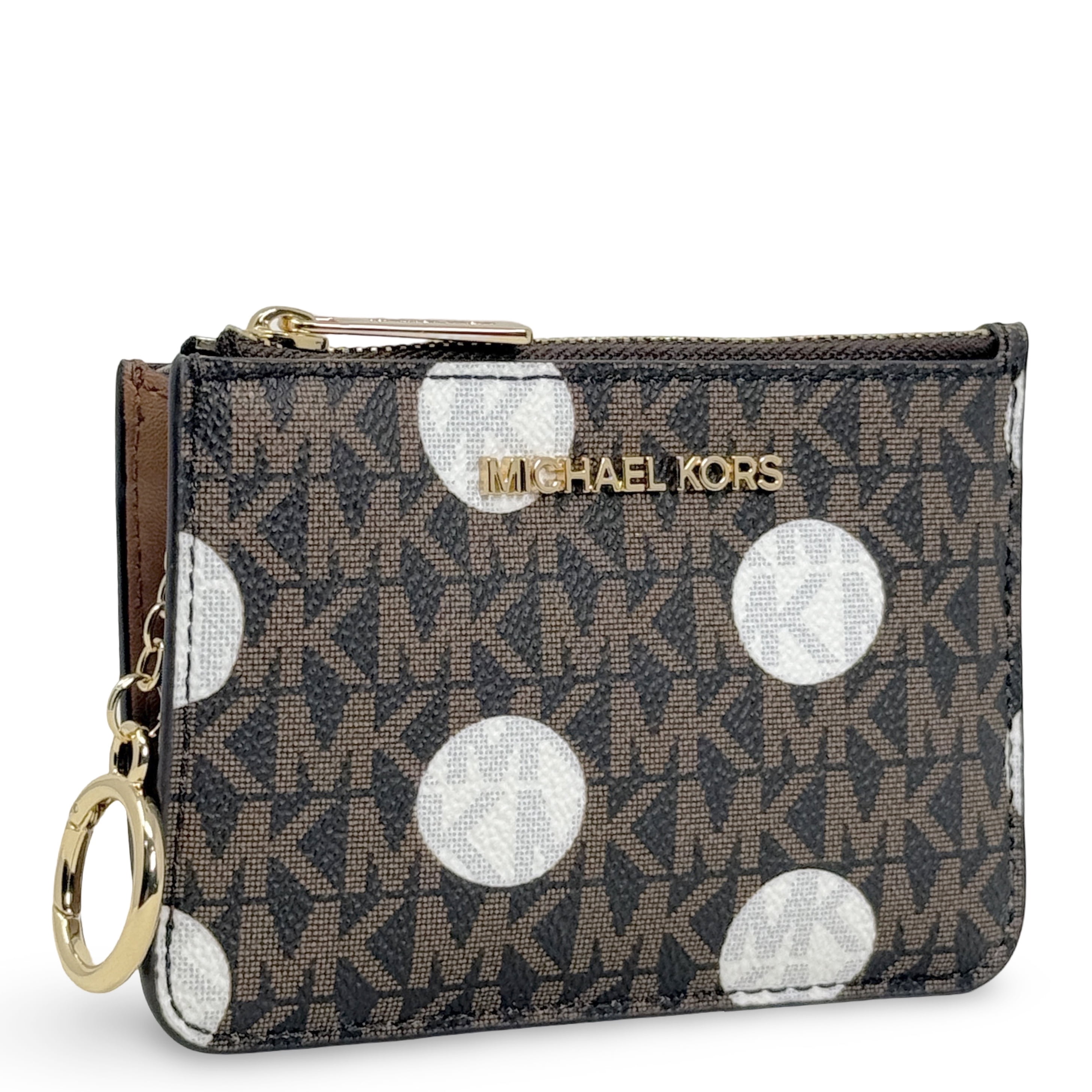 マイカルコース　key and coin purse Michael Kors Jet Set Small Top Zip Coin Pouch ID Card Holder