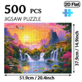 thumbnail image 3 of 500-piece horizontal paper jigsaw puzzle - beautiful landscape waterfall, size 20.5*15 inches., 3 of 9
