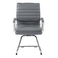thumbnail image 3 of Office Star Fauteuil d'Appoint en Similicuir Couleur Charbon avec Base Chromée, 3 of 5