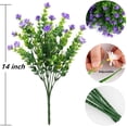 thumbnail image 2 of GRNSHTS 6 Bundles Artificial Flowers Outdoor UV Resistant Fake Plastic Plants Faux Greenery Shrubs Indoor Outside Hanging Planter Home Kitchen Office Wedding Garden Decor (Purple), 2 of 14