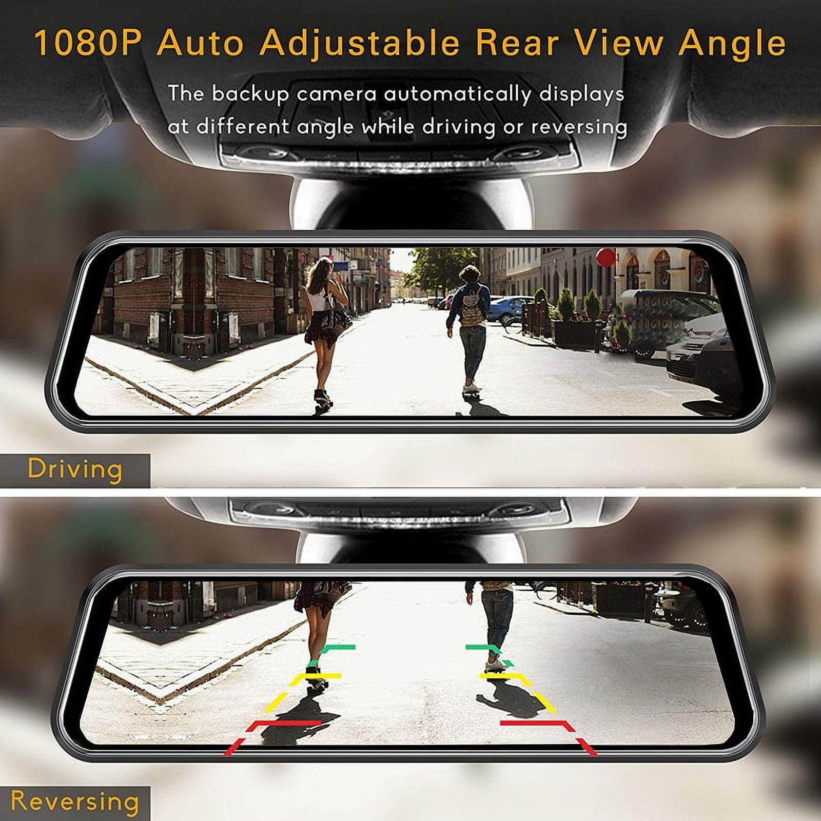 Auto-Vox Car Mirror Dash Cam Backup Camera Front & Rear Dual